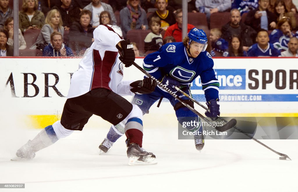 Colorado Avalanche v Vancouver Canucks