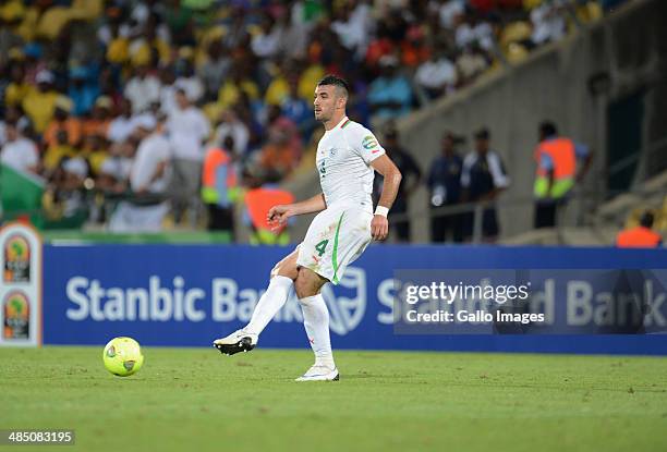 Essaid Belkalem of Algeria in action during the 2013 African Cup of Nations match between Togo and Algeria at Royal Bafokeng Stadium on January 26,...