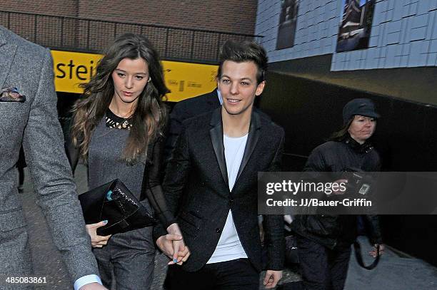 Louis Tomlinson and Eleanor Calder are seen on February 17, 2013 in London, United Kingdom.