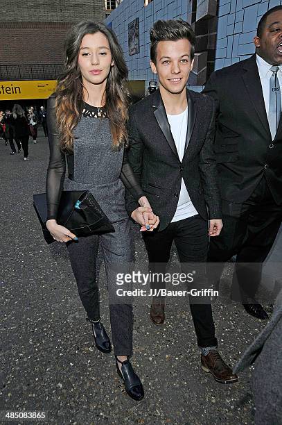 Louis Tomlinson and Eleanor Calder are seen on February 17, 2013 in London, United Kingdom.