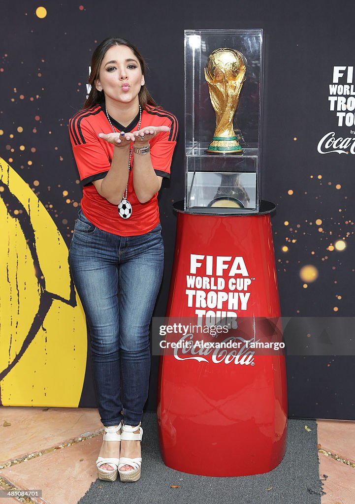 FIFA World Cup Trophy Tour On The Set Of Despierta America