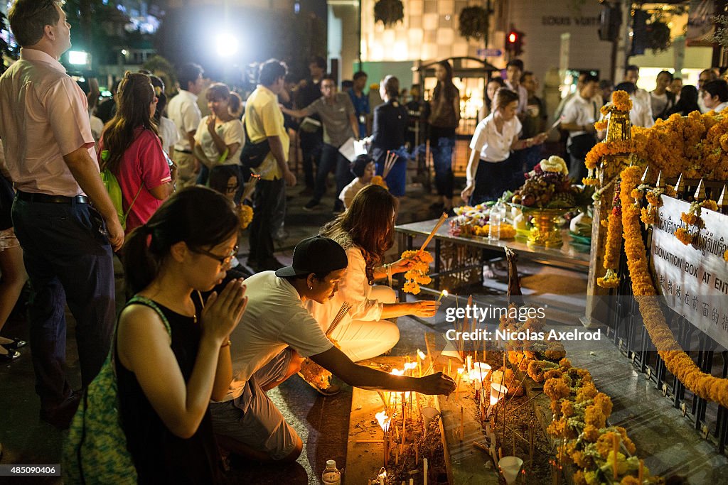Locals Gather To Remember Victims Of The Bangkok Bomb Attack