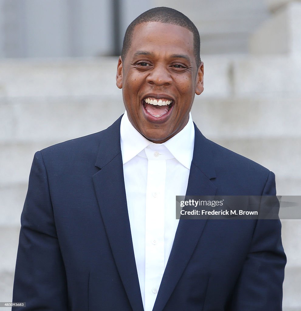 Shawn "Jay Z" Carter Makes Announcement On the Steps Of City Hall Downtown Los Angeles