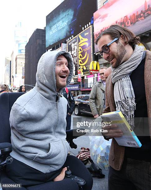 Nick Vujicic, New York Times best selling author, motivational speaker and leader of the nonprofit organization Life Without Limbs, greets fans at...