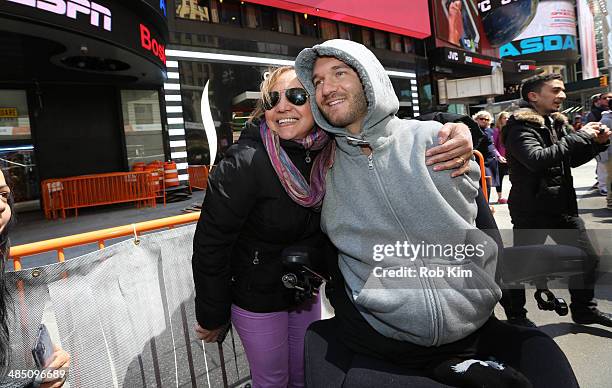 Nick Vujicic, New York Times best selling author, motivational speaker and leader of the nonprofit organization Life Without Limbs, greets fans at...