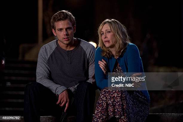 The Truth" Episode 106 -- Pictured: Max Thieriot as Dylan Massett, Vera Farmiga as Norma Louise Bates --
