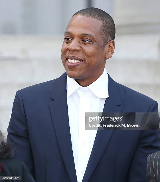 Recording artist Shawn "Jay Z" Carter, Makes Announcement on the Steps of City Hall Downtown Los Angeles for the Budweiser Made in America Music...