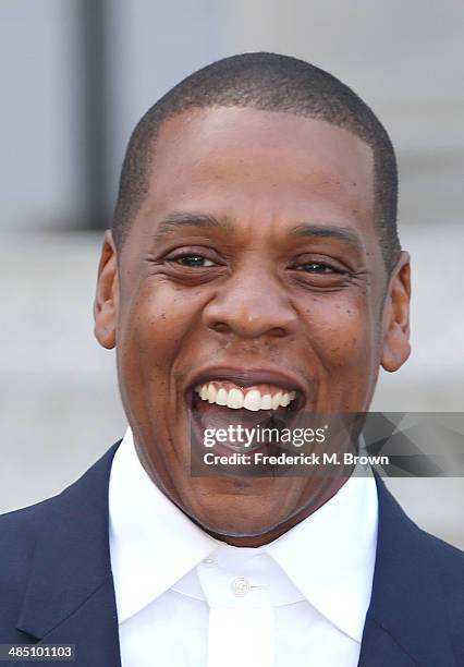 Recording artist Shawn "Jay Z" Carter, Makes Announcement on the Steps of City Hall Downtown Los Angeles for the Budweiser Made in America Music...