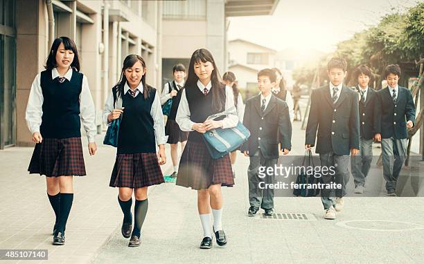 first day of school in japan - japanese culture stock pictures, royalty-free photos & images