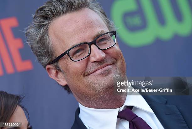 Actor Matthew Perry arrives at CBS, CW And Showtime 2015 Summer TCA Party at Pacific Design Center on August 10, 2015 in West Hollywood, California.