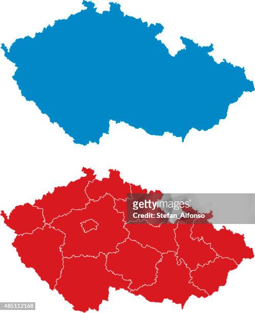regions of the czech republic - czech republic stock illustrations