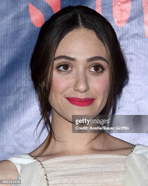 Actress Emmy Rossum arrives at CBS, CW And Showtime 2015 Summer TCA Party at Pacific Design Center on August 10, 2015 in West Hollywood, California.