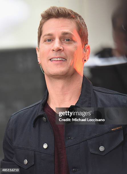 Singer Rob Thomas performs on NBC's "Today" at Rockefeller Plaza on August 24, 2015 in New York City.