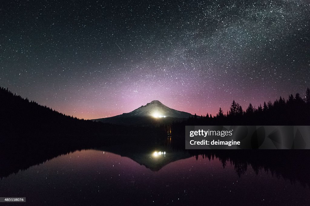 Mount Hood in Oregon reflected in the lake