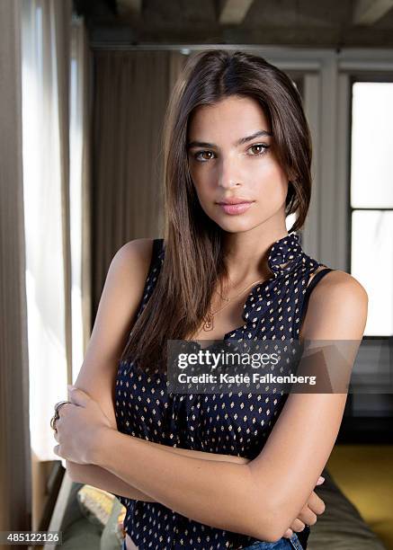 Actress and model Emily Ratajkowski is photographed for Los Angeles Times on August 4, 2015 in Los Angeles, California. PUBLISHED IMAGE. CREDIT NEEDS...