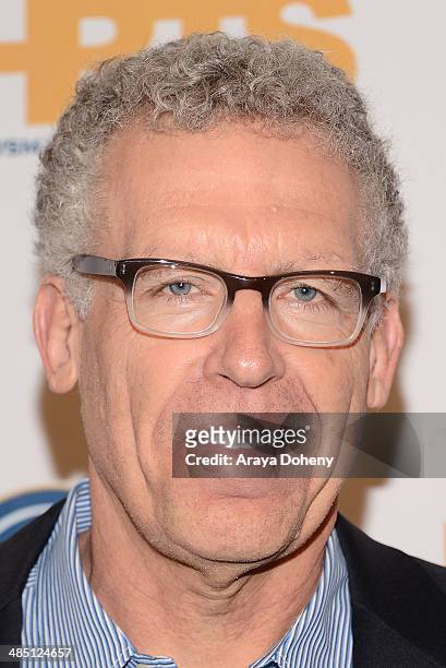 Carlton Cuse attends The Hollywood Radio and Television Society's annual hitmakers panel at The Beverly Hilton Hotel on April 16, 2014 in Beverly...