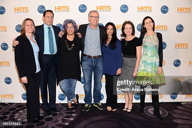 Cindy Holland, Adam Berkowitz, Jenji Kohan, Carlton Cuse, Bela Bajaria, Michelle Ashford and Sarah Timberman attend The Hollywood Radio and...