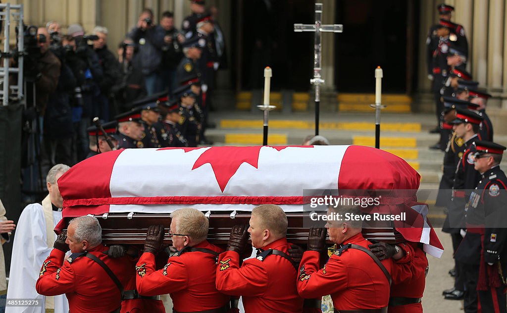 The state funeral for former federal and provincial finance minister Jim Flaherty.