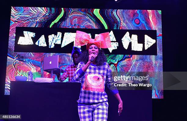 Santi White aka Santigold performs during Billboard Hot 100 Festival - Day 1 at Nikon at Jones Beach Theater on August 22, 2015 in Wantagh, New York.