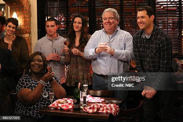 Moving Up" Episode 621/622 -- Pictured: Retta as Donna Meagle, Jim O'Heir as Jerry Gergich, Billy Eichner as Craig --