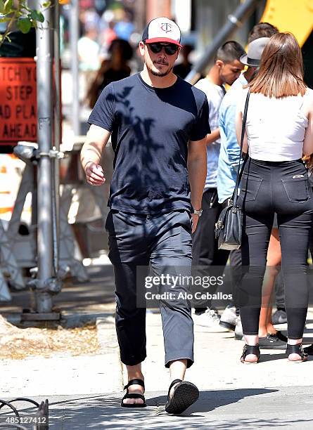 Josh Hartnett is seen in the West Village on August 24, 2015 in New York City.