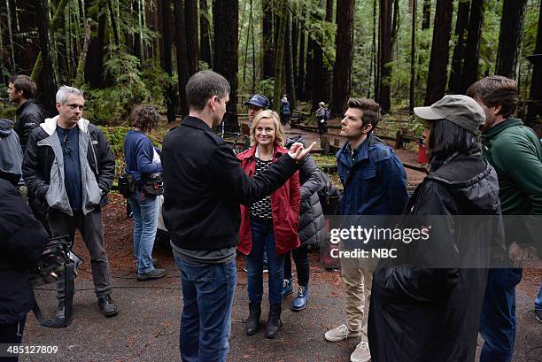 Moving Up" Episode 621/622 -- Pictured: Amy Poehler as Leslie Knope, Adam Scott as Ben Wyatt --