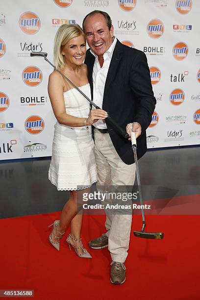 Jennifer Knaeble and Wolfram Kons attend the 'RTL - Wir helfen Kindern' Golf Charity 2015 reception on August 24, 2015 in Gummersbach, Germany.