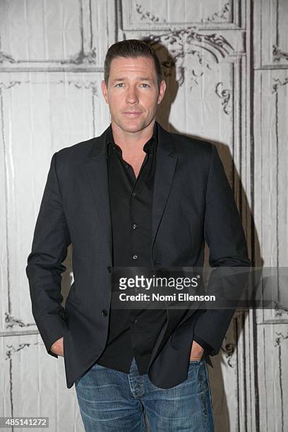 Actor Ed Burns discusses his new TV show "Public Morals" at AOL Studios In New York on August 24, 2015 in New York City.