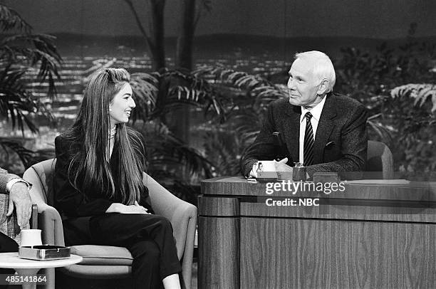Pictured: Actress Sofia Coppola during an interview with host Johnny Carson January 30, 1991 --