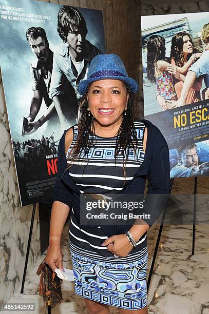 Valerie Simpson attends the special screening of NO ESCAPE with Owen Wilson, Lake Bell and Pierce Brosnan at Dolby 88 Theater on August 24, 2015 in...