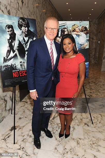 Chuck Scarborough and Shiba Russell attend the special screening of NO ESCAPE with Owen Wilson, Lake Bell and Pierce Brosnan at Dolby 88 Theater on...