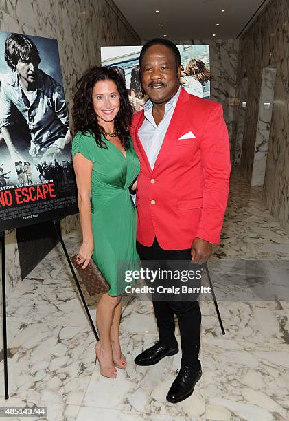 Isiah Whitlock Jr. And guest attend the special screening of NO ESCAPE with Owen Wilson, Lake Bell and Pierce Brosnan at Dolby 88 Theater on August...