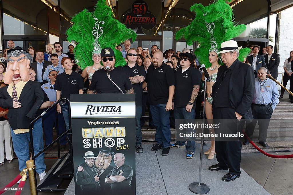 HISTORY's Pawn Stars And The Cast Of PAWN SHOP LIVE! Arrive On The Las Vegas Strip At Riviera Hotel & Casino Where Their Show Begins April 21