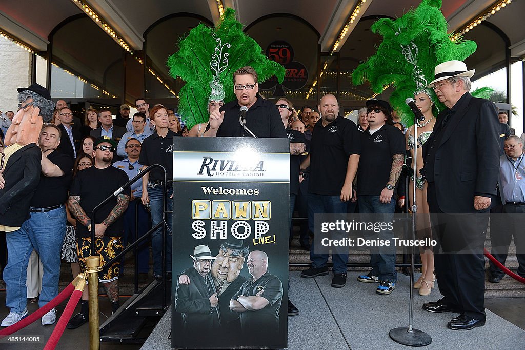 HISTORY's Pawn Stars And The Cast Of PAWN SHOP LIVE! Arrive On The Las Vegas Strip At Riviera Hotel & Casino Where Their Show Begins April 21