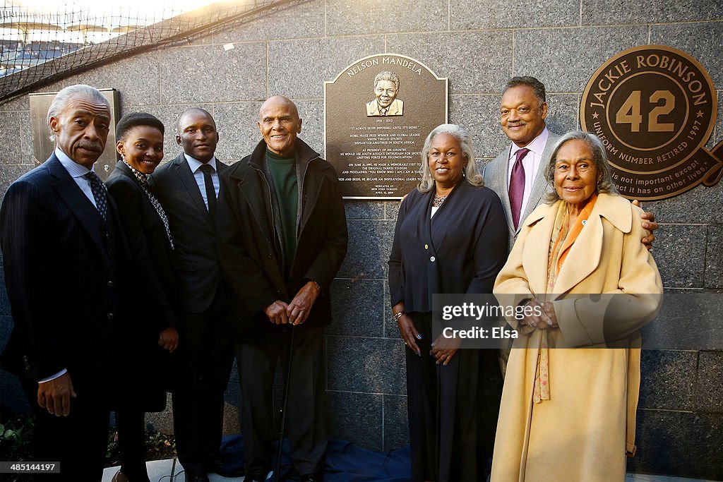 New York Yankees Unveil Plaque of Nelson Mandela in Monument Park