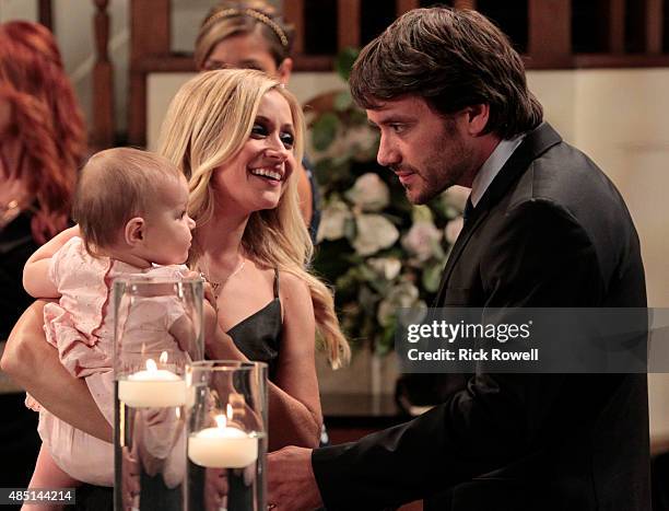 Ava/Grace Scarola , Emme Rylan and Dominic Zamprogna in a scene that airs the week of September 7, 2015 on Disney General Entertainment Content via...