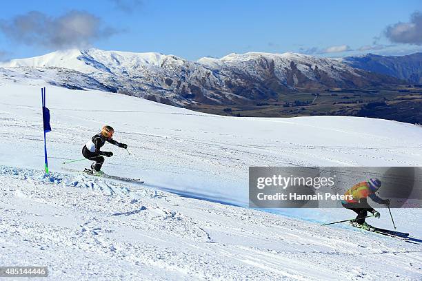 Danelle Umstead of the United States competes in the Women Slalom Visually Impaired B2 in the IPC Alpine Adaptive Giant Slalom Southern Hemisphere...