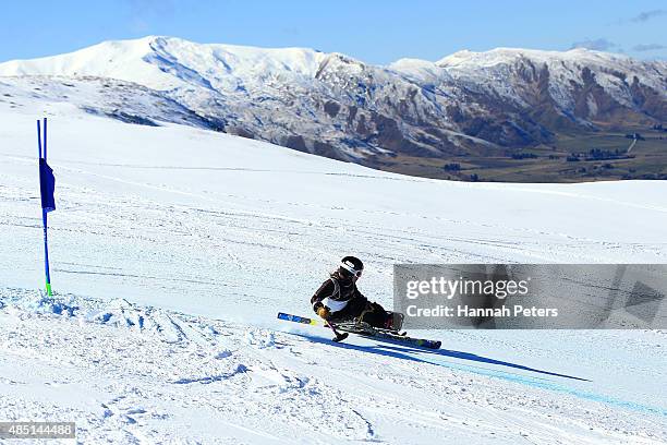 Laurie Stephens of the United States competes in the Women Giant Slalom Sitting LW12-1 in the IPC Alpine Adaptive Giant Slalom Southern Hemisphere...