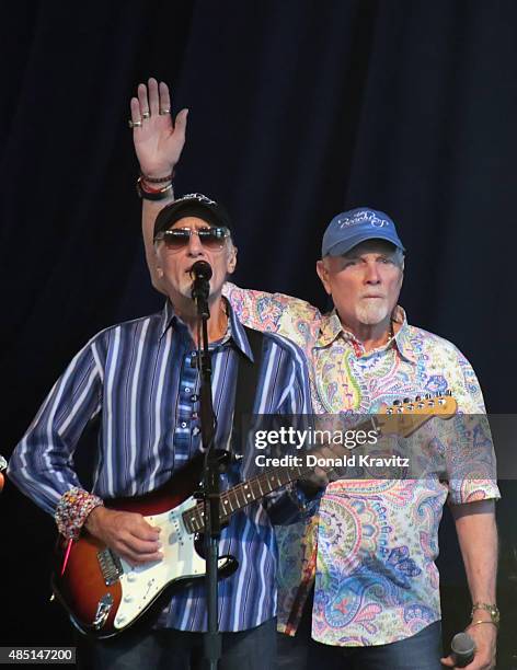 Beach Boys band members, David Markd and Mike Love performs at The Music Pier on August 24, 2015 in Ocean City, New Jersey.