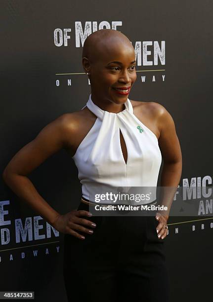 Valisia Lekae attends the Broadway opening night for "Of Mice and Men" at Longacre Theatre on April 16, 2014 in New York City.