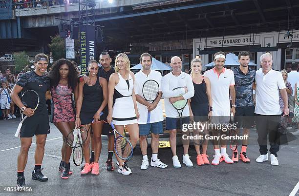 Tennis players Rafael Nadal, Serena Williams, Madison Keys, Nick Kyrgious, Maria Sharapova, Pete Sampras, Andre Agassi, Genie Bouchard, Roger...