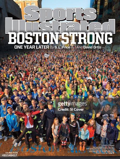 April 21, 2014 Sports Illustrated via Getty Images Cover: Track & Field: 118th Boston Marathon Preview: Portrait of citizens of Boston with Mayor...