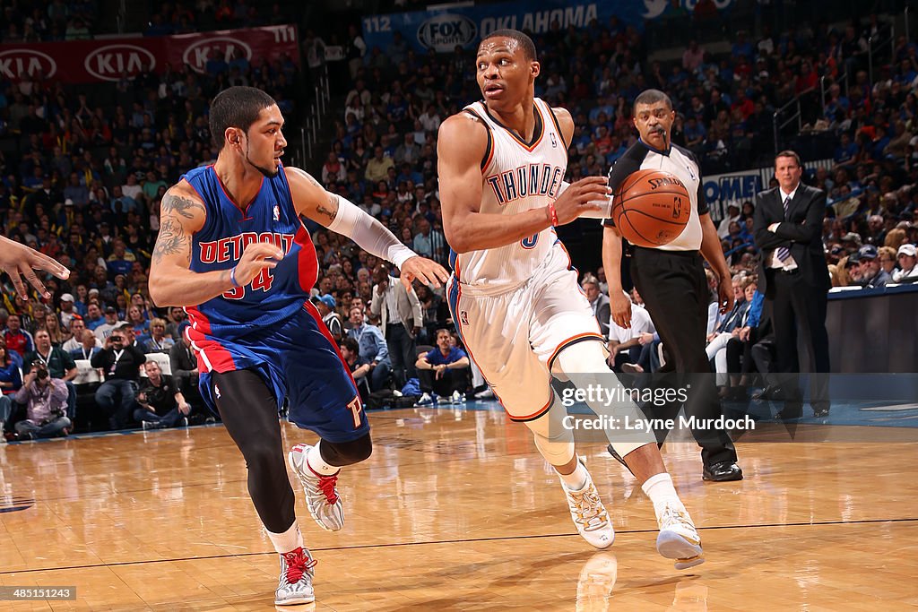 Detroit Pistons v Oklahoma City Thunder