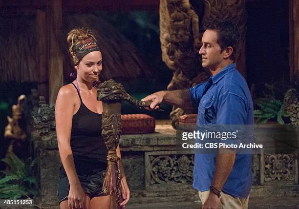"Mad Treasure Hunt" - Jeff Probst extinguishes Morgan McLeod's torch at Tribal Council during the seventh episode of SURVIVOR: CAGAYAN, Wednesday,...
