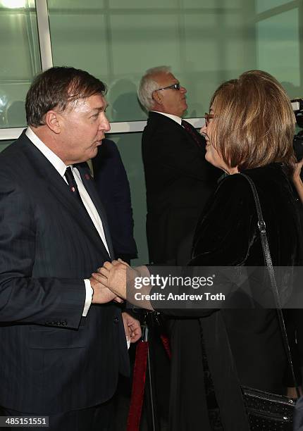 Stony Brook President Samuel L. Stanley Jr. And honoree Dr. Patricia C. Wright attend the Stars of Stony Brook Gala 2014 at Chelsea Piers on April...