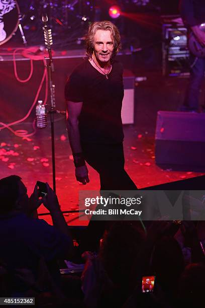 Rick Springfield performs at the Rick Springfield With Special Guest Loverboy Performs Private Concert for SiriusXM Subscribers at the Theatre of...