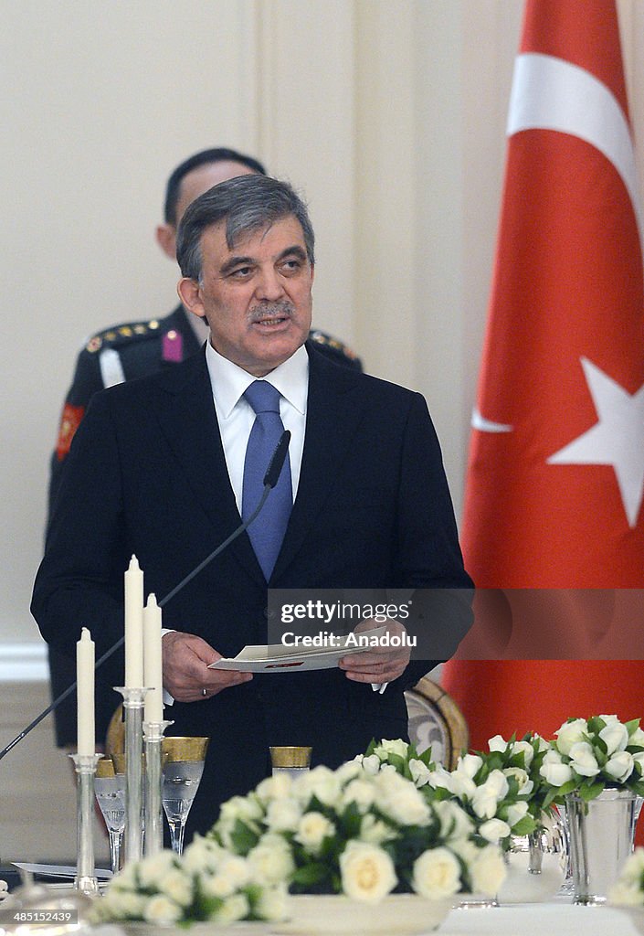 Turkey's President Abdullah Gul and Latvian President Andris Berzins