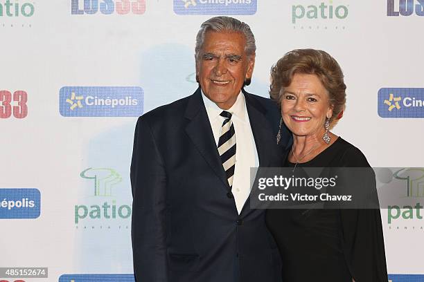 Kate Trillo Graham and Eric del Castillo attend "Los 33" Mexico City premiere at Cinepolis Patio Santa Fe on August 24, 2015 in Mexico City, Mexico.