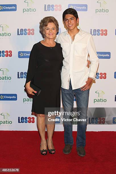 Kate Trillo Graham and guest attend "Los 33" Mexico City premiere at Cinepolis Patio Santa Fe on August 24, 2015 in Mexico City, Mexico.