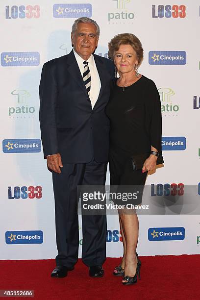 Kate Trillo Graham and Eric del Castillo attend "Los 33" Mexico City premiere at Cinepolis Patio Santa Fe on August 24, 2015 in Mexico City, Mexico.